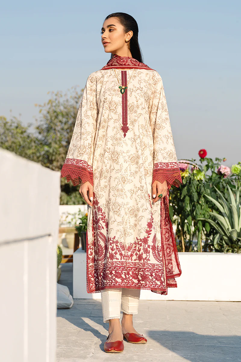 ALABASTER TINT-3PC DIGITAL PRINTED LAWN SUIT - Image 2