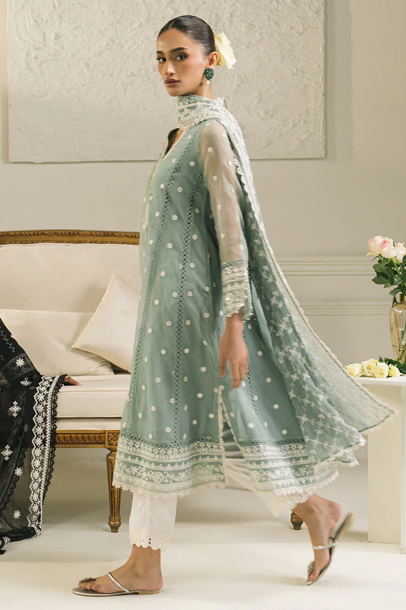 ANTIQUE GREEN-2 PC (SHIRT & DUPATTA) - Image 3