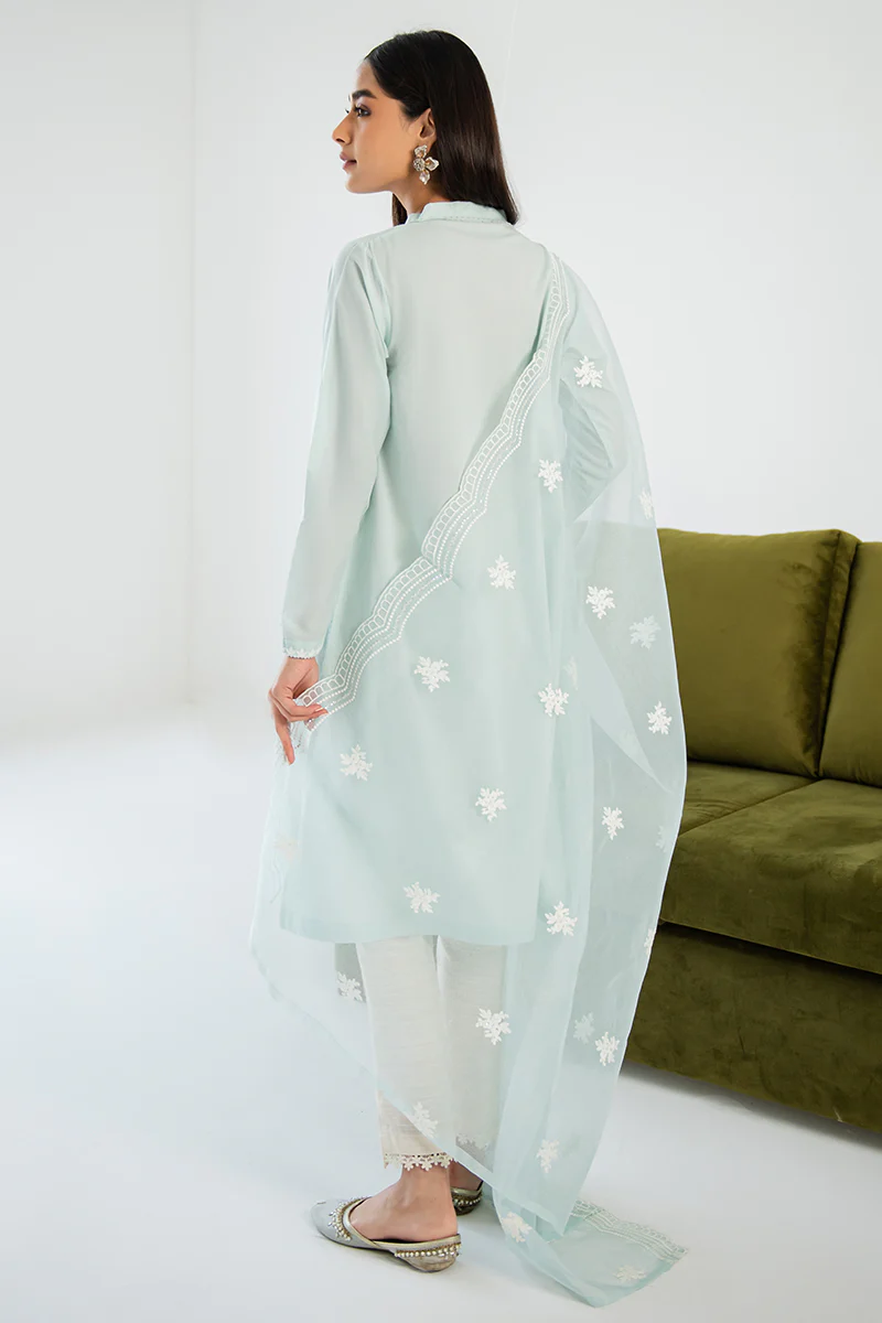 AQUA BERYL-2PC (SHIRT & DUPATTA) - Image 3