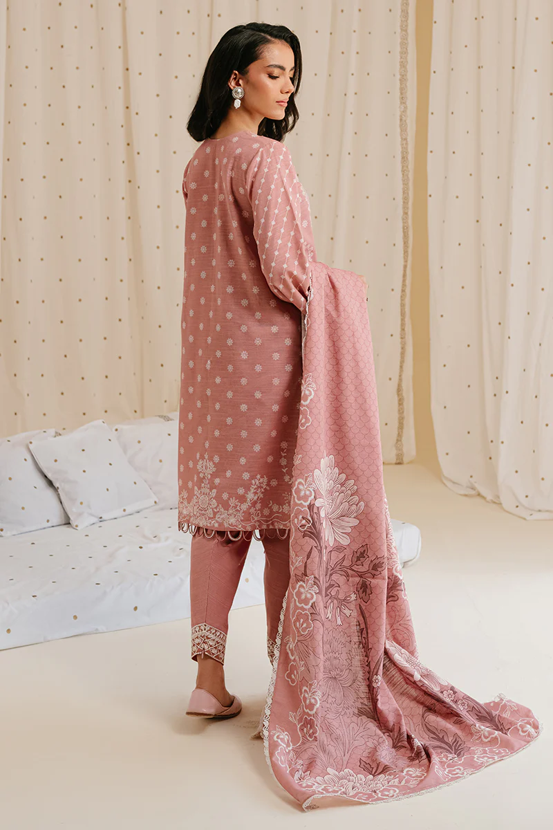 ASH ROSE-3PC KHADDAR PRINTED SUIT - Image 3