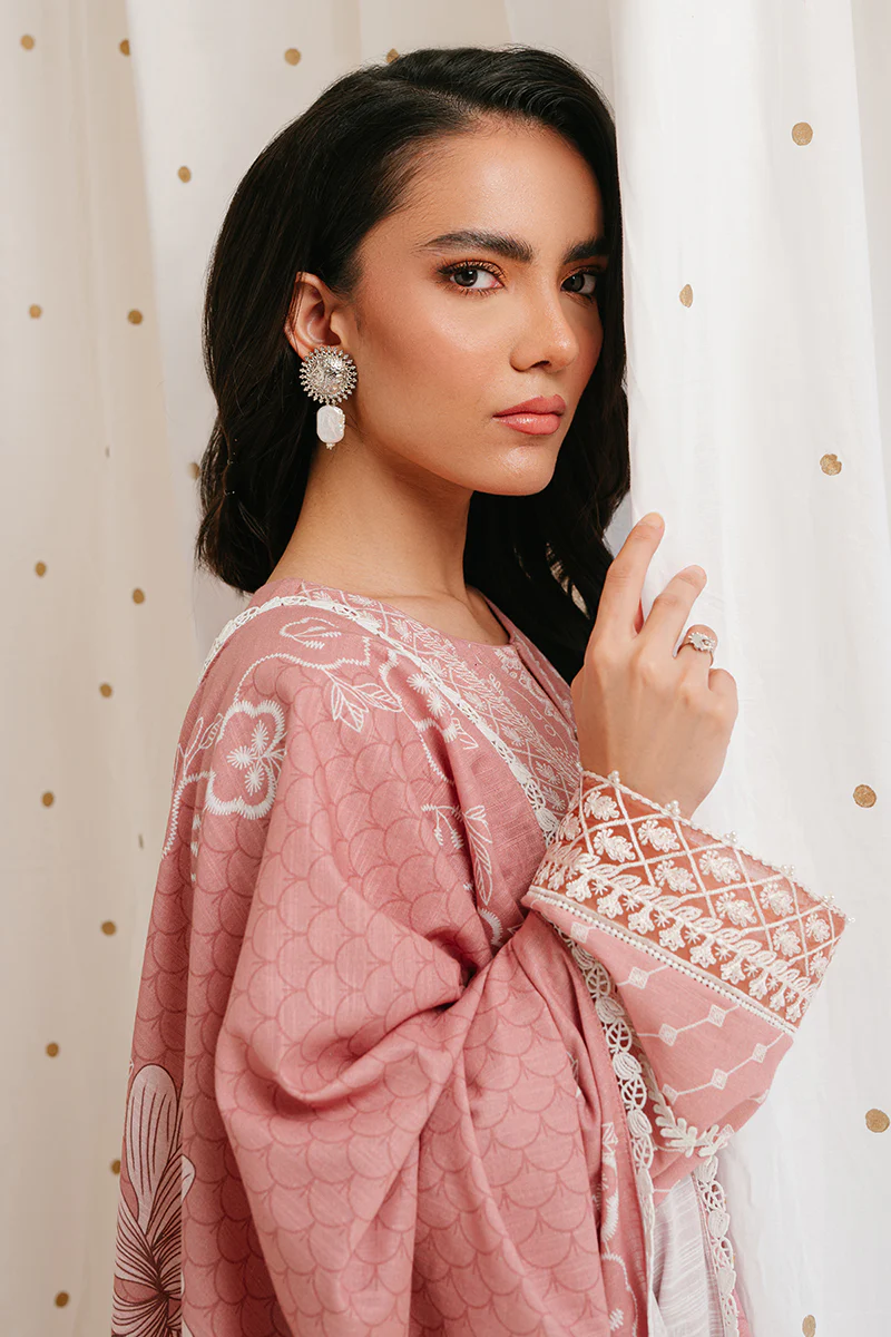 ASH ROSE-3PC KHADDAR PRINTED SUIT - Image 5