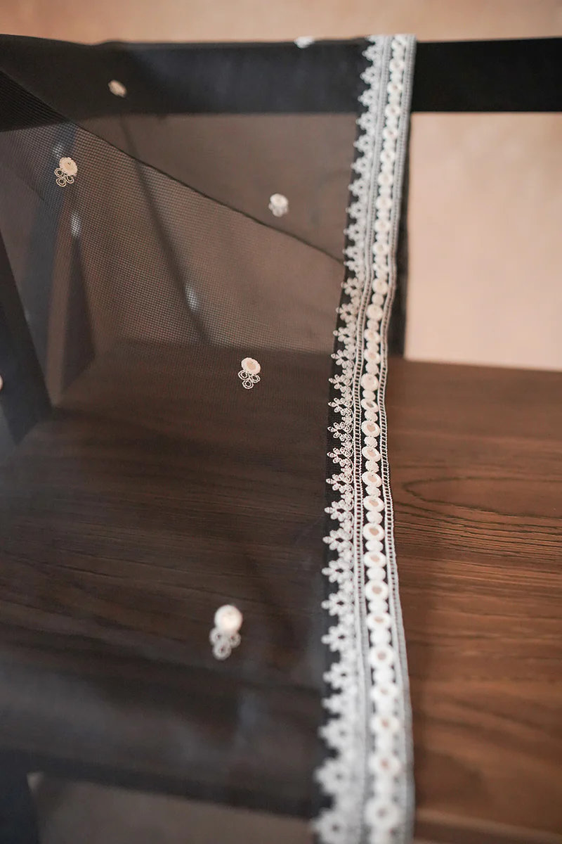 ASHEN FLECK- EMBROIDERED DUPATTA