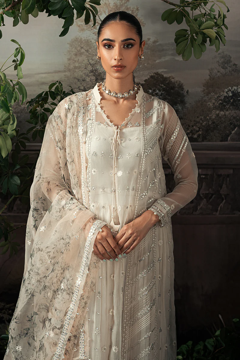 ASHLEY SAND-4PC ORGANZA EMBROIDERED SUIT - Image 4