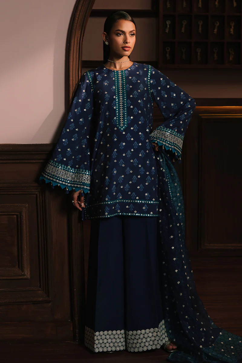AZURE ELEGANCE-3PC SILK EMBROIDERED SUIT - Image 5