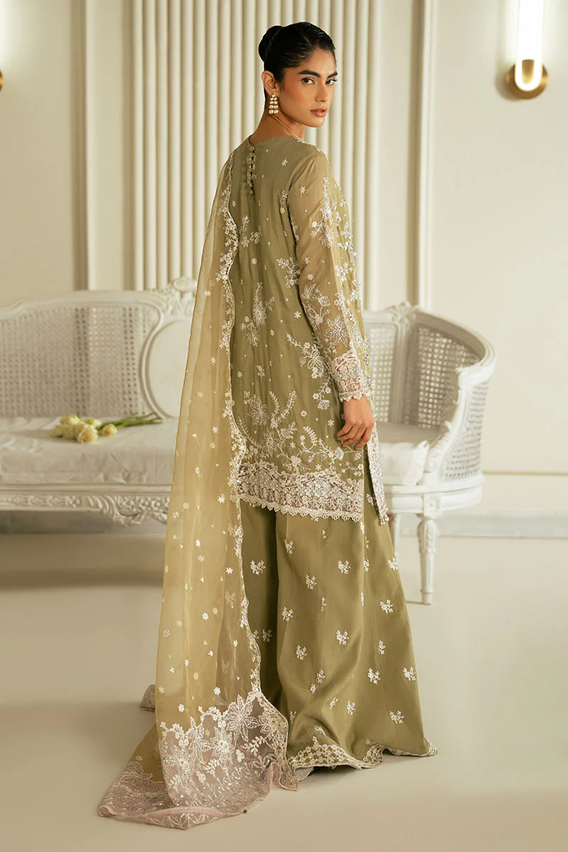 AZURE PEARL-3PC SILK EMBROIDERED PRET - Image 6