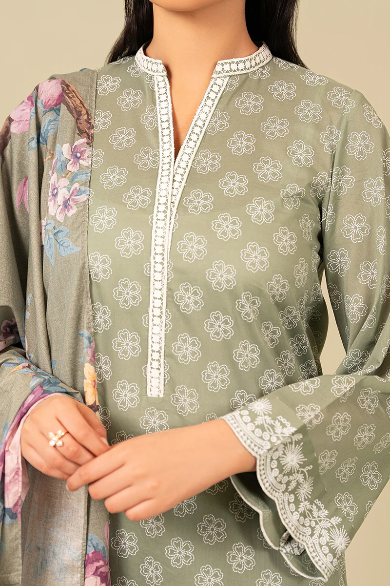 BLOOMING SAGE-3 PIECE PRINTED SUIT - Image 2