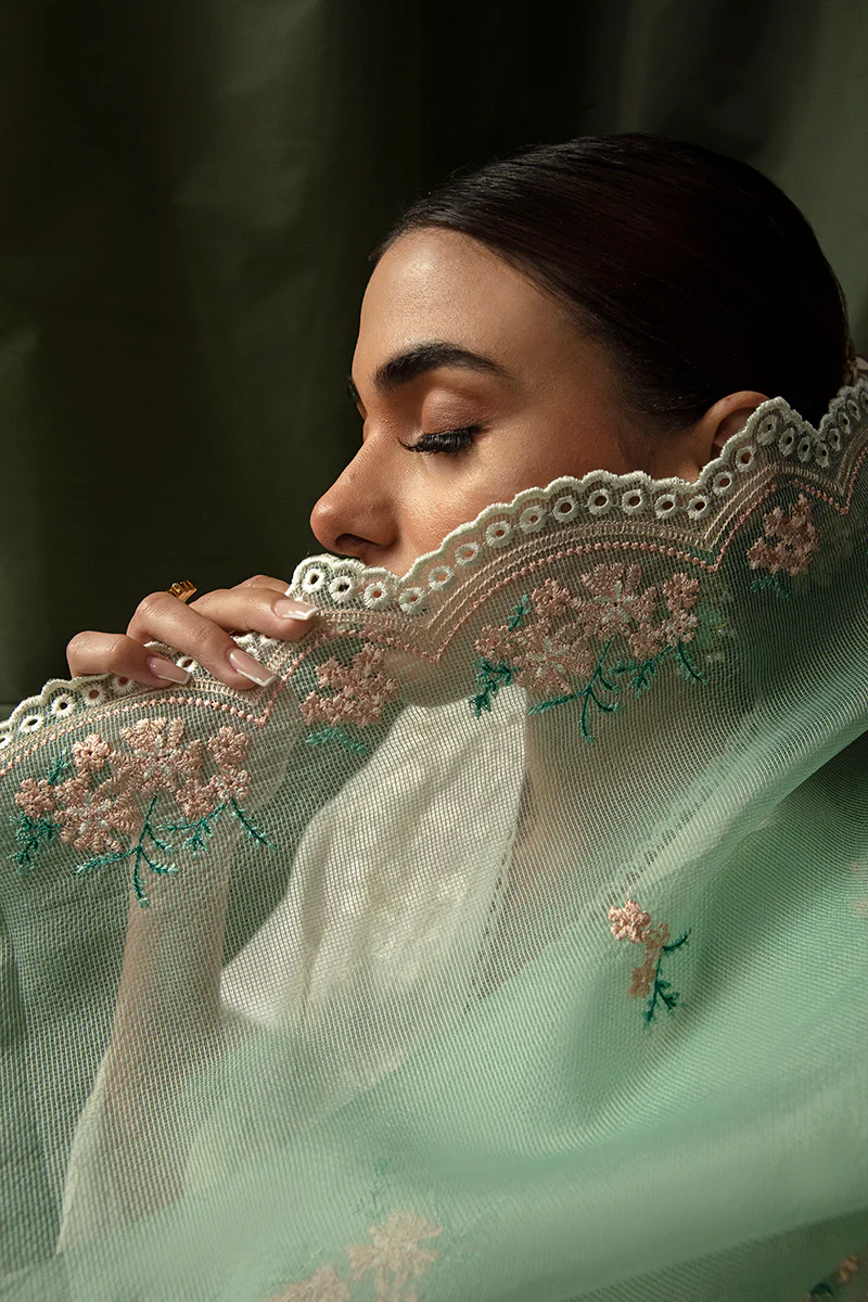 BLOOMING SERENE-3PC LAWN EMBROIDERED SUIT - Image 5