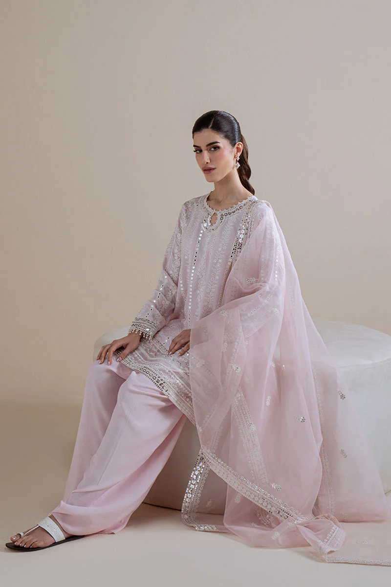 BLUSH AURA-3PC SILK EMBROIDERED SUIT - Image 2