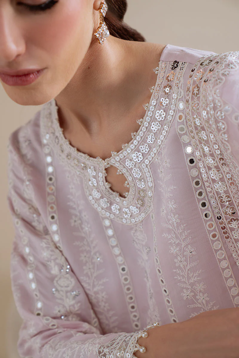 BLUSH AURA-3PC SILK EMBROIDERED SUIT - Image 3