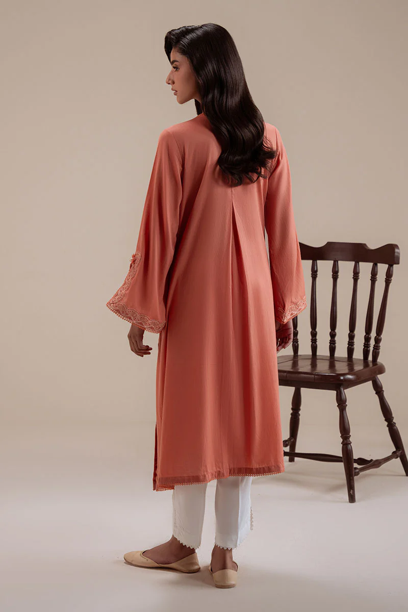 CARAMEL GLOW DYED LAWN SHIRT - Image 4