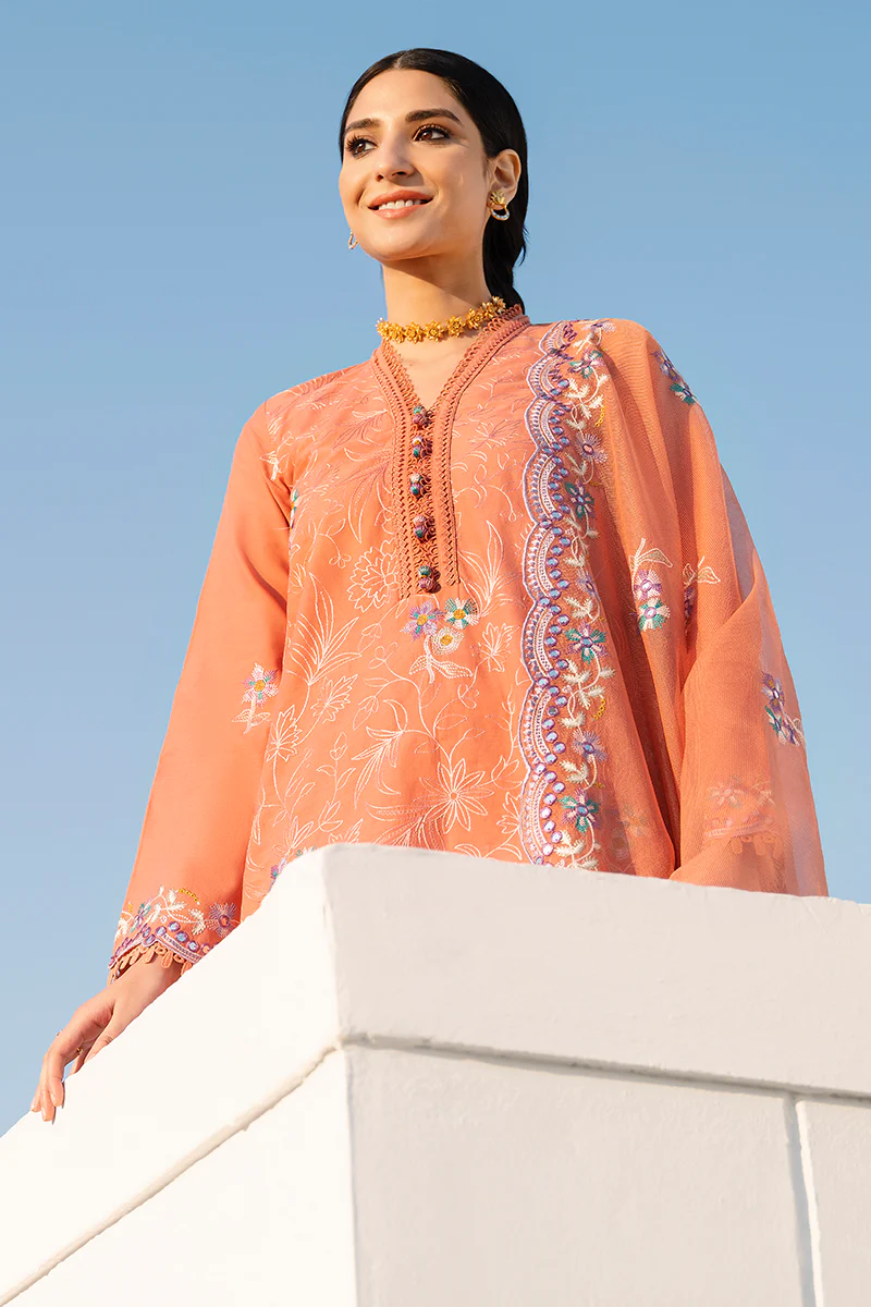 CARNELIAN SCENT-3PC EMBROIDERED LAWN SUIT - Image 3
