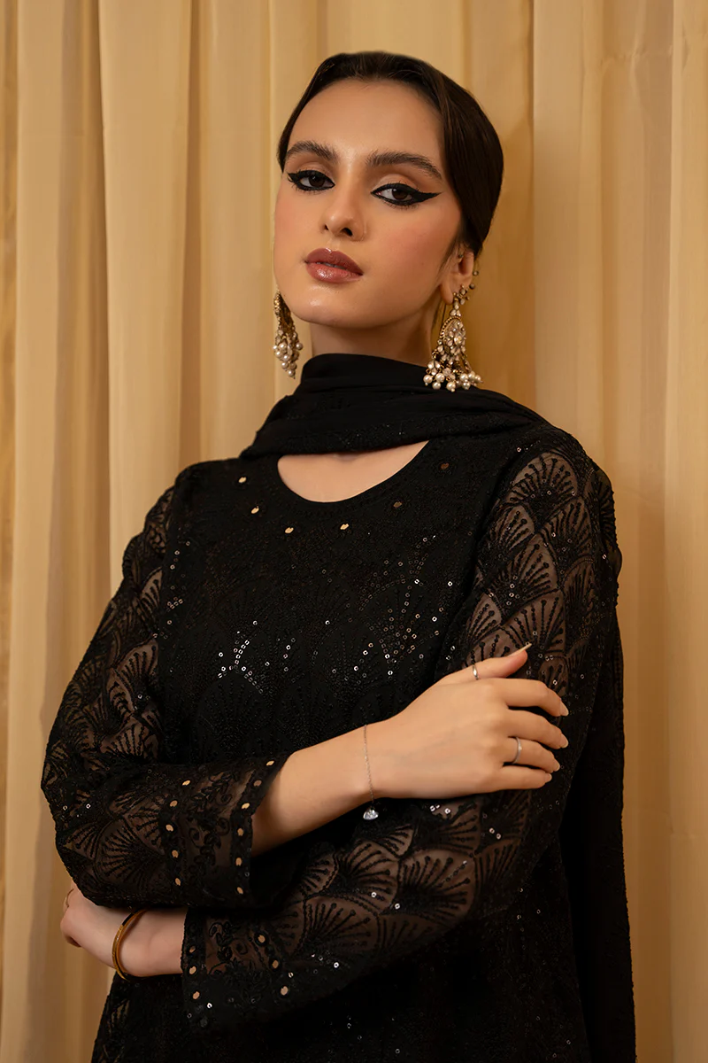 CELESTIAL SHINE-2 PIECE ORGANZA EMBROIDERED SUIT - Image 5