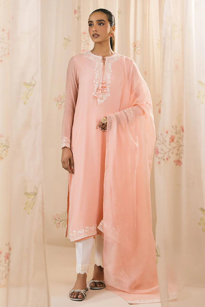 CORAL GLEAM-2PC (SHIRT & DUPATTA) - Image 3