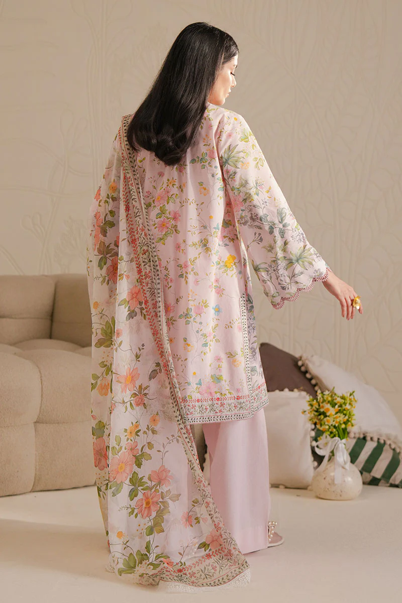 CORAL WAVE-3 PIECE PRINTED LAWN SUIT - Image 6