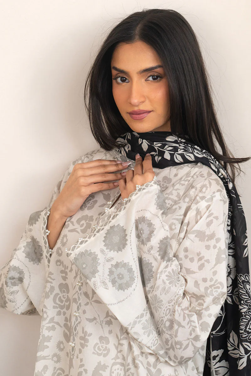 CORAL WHISPER-3PC PRINTED LAWN SUIT - Image 5