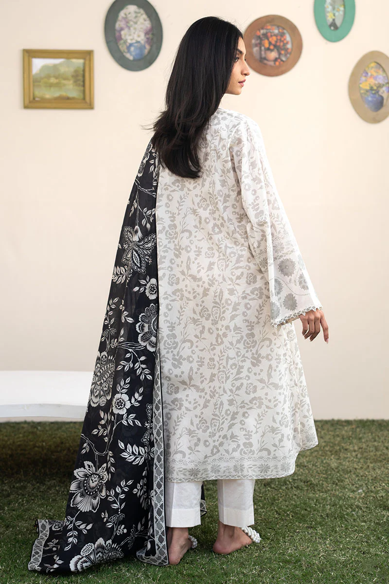 CORAL WHISPER-3PC PRINTED LAWN SUIT - Image 7