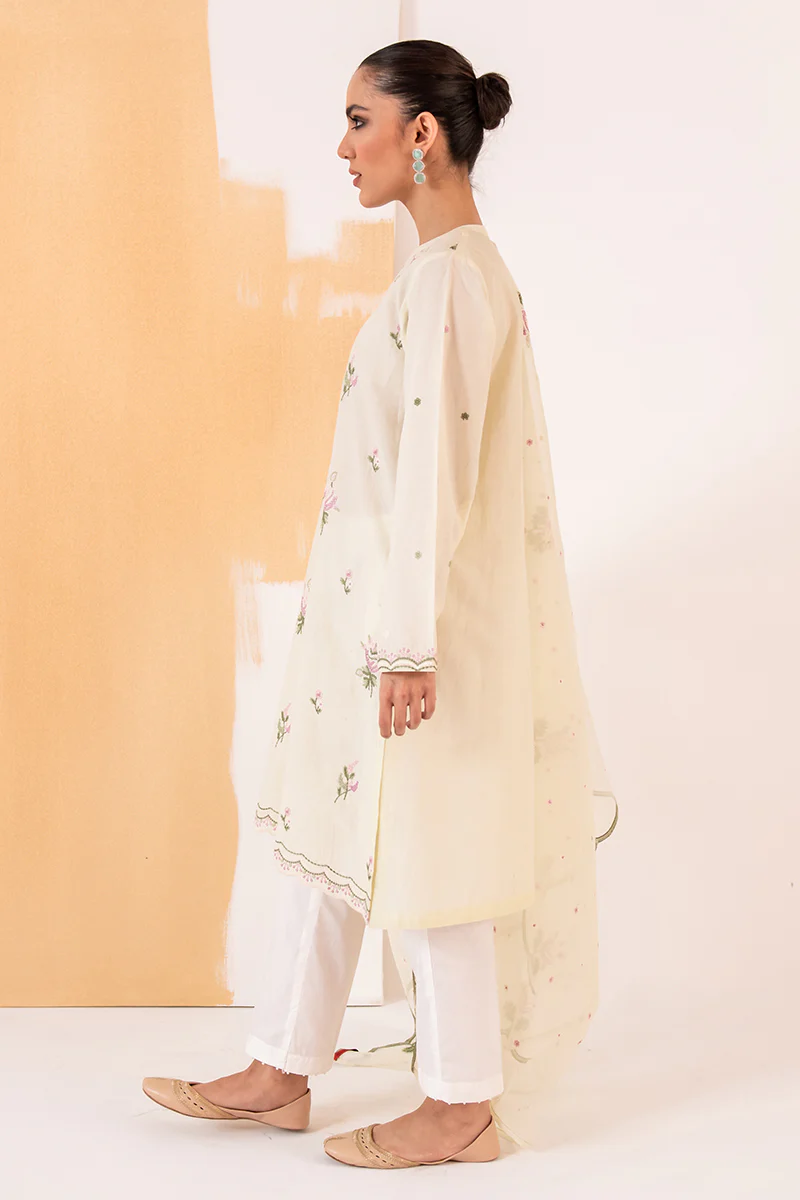 CRIMSON BLUSH-2 PIECE CAMBRIC EMBROIDERED SUIT - Image 5
