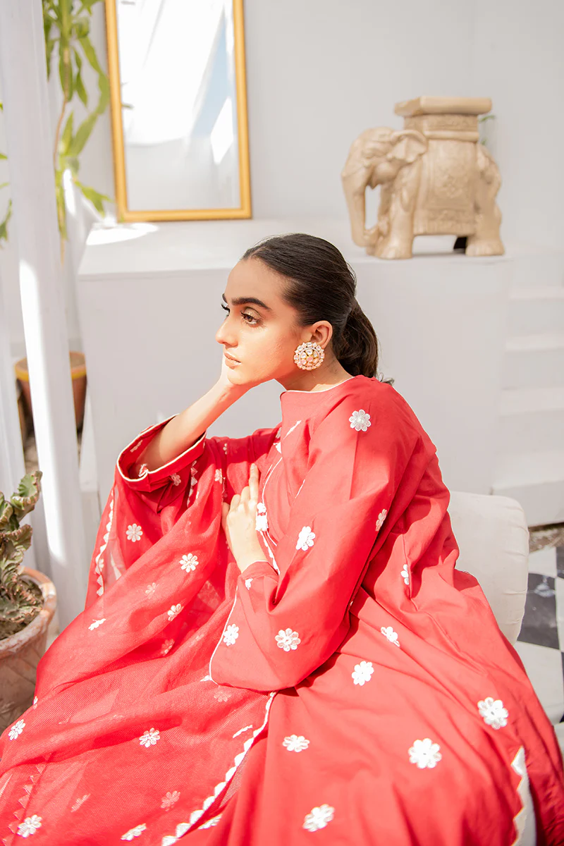 CRIMSON CHERRY-2PC (SHIRT & DUPATTA) - Image 5