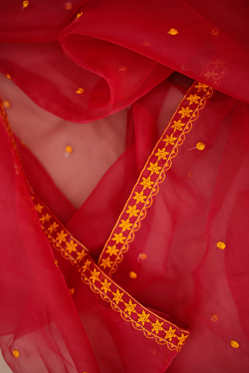 CRIMSON TALE DUPATTA - Image 2
