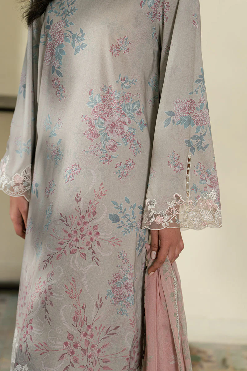 CRYSTAL SPLASH- 3PC EMBROIDERED LAWN SUIT - Image 4