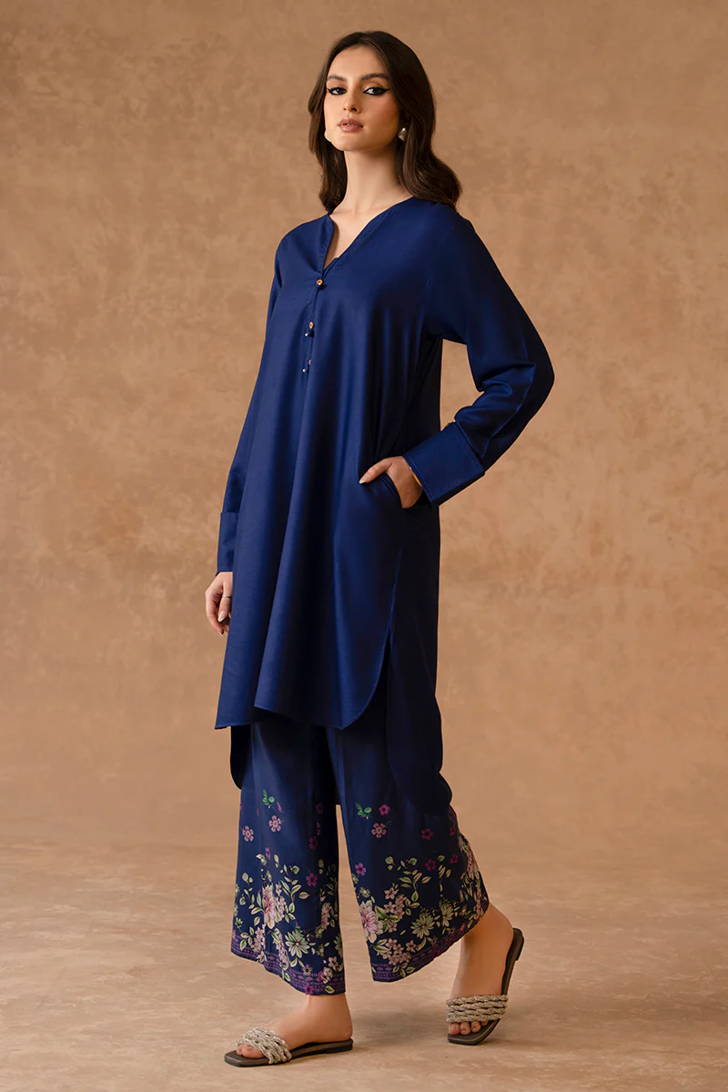 DARK SAPPHIRE-2 PIECE LINEN DYED SUIT - Image 5
