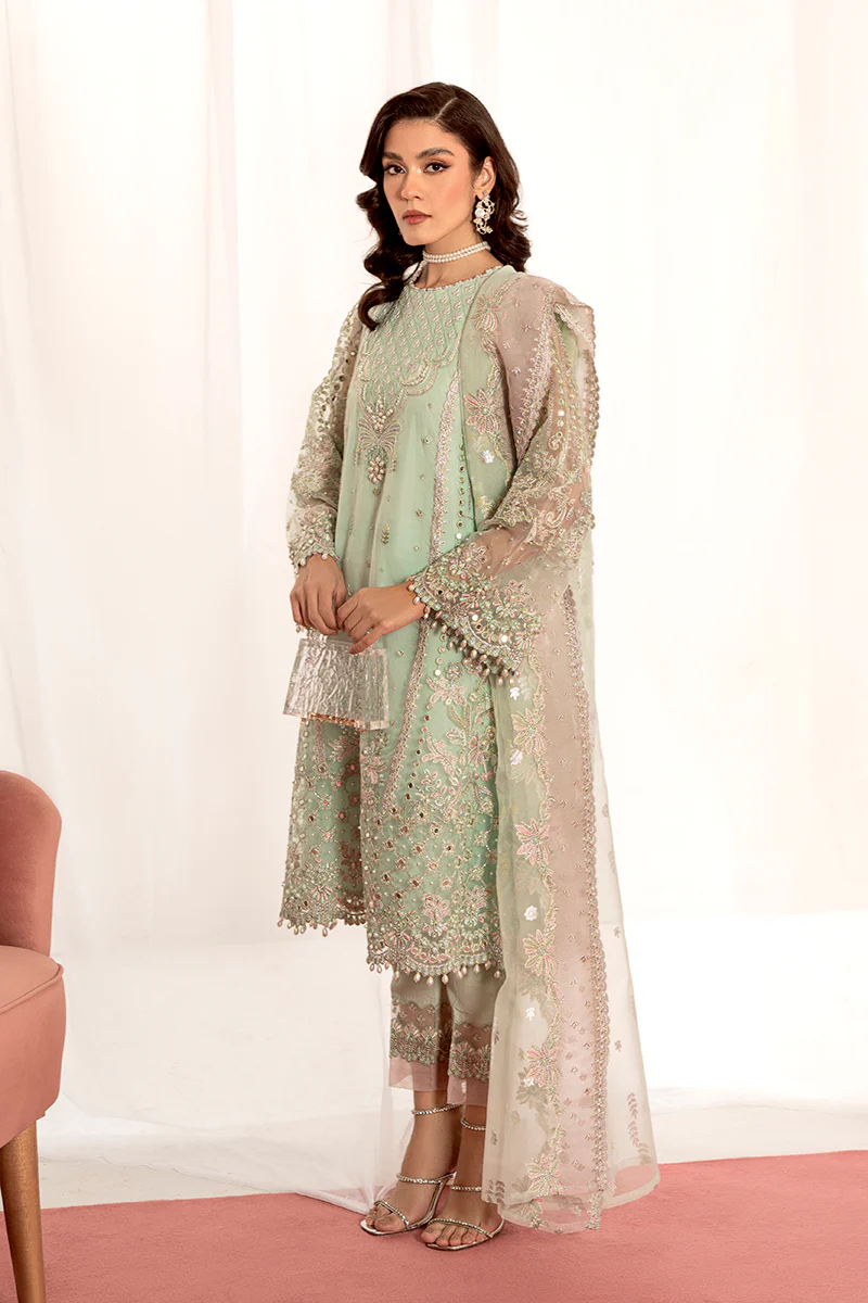 DASTOOR-3PC ORGANZA EMBROIDERED PRET - Image 2