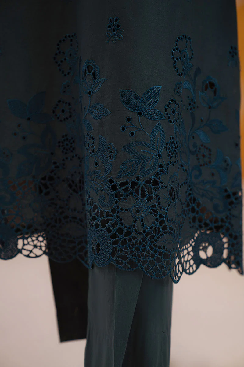 DEEP TEAL-3PC CHIKANKARI SUIT - Image 4