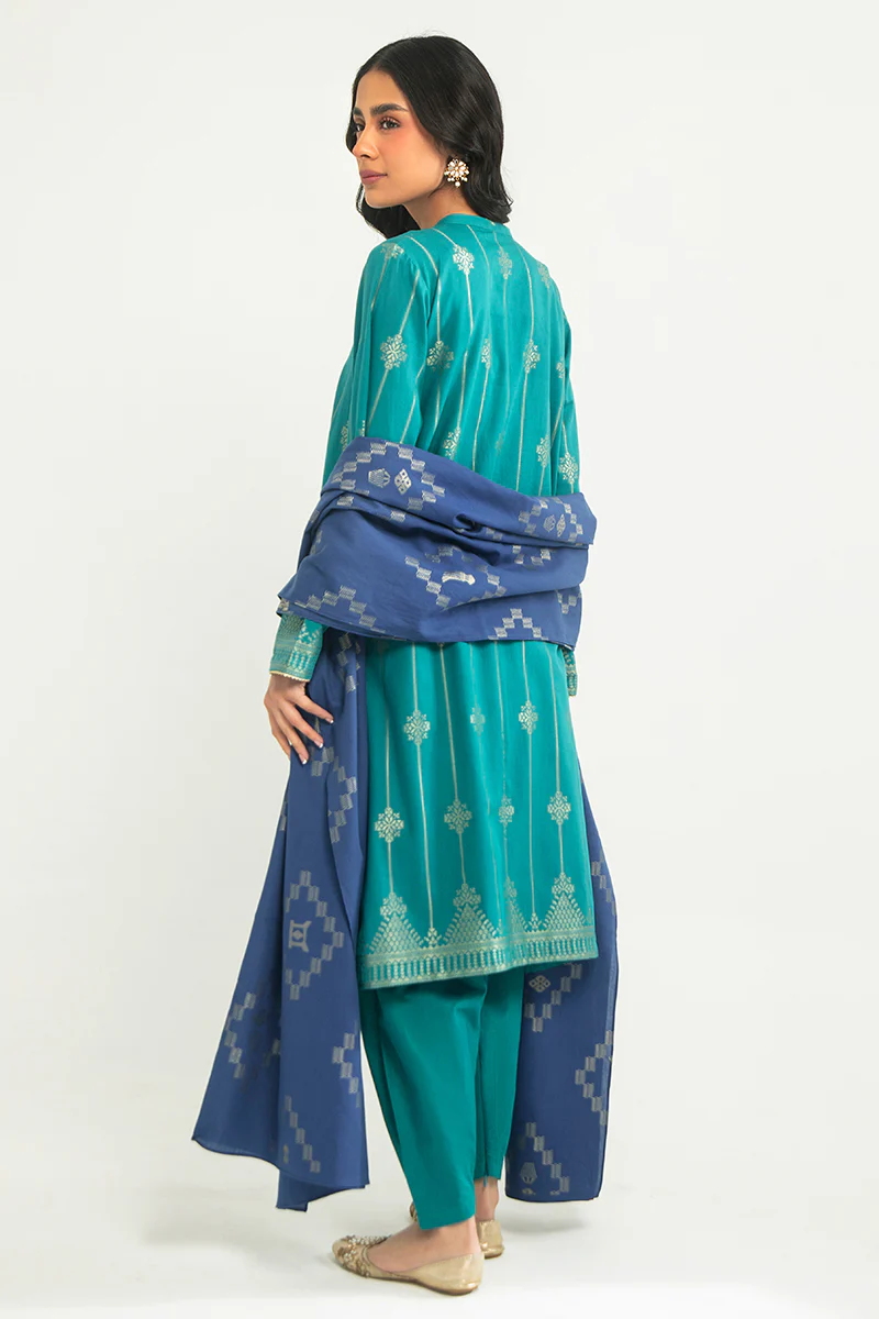 DIAMOND TRELLIS-B-3PC COTTON JACQUARD SUIT - Image 3