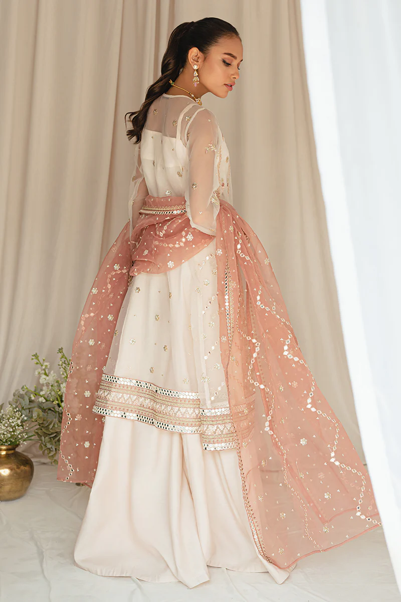DREAMY TINT-4PC ORGANZA EMBROIDERED SUIT - Image 3