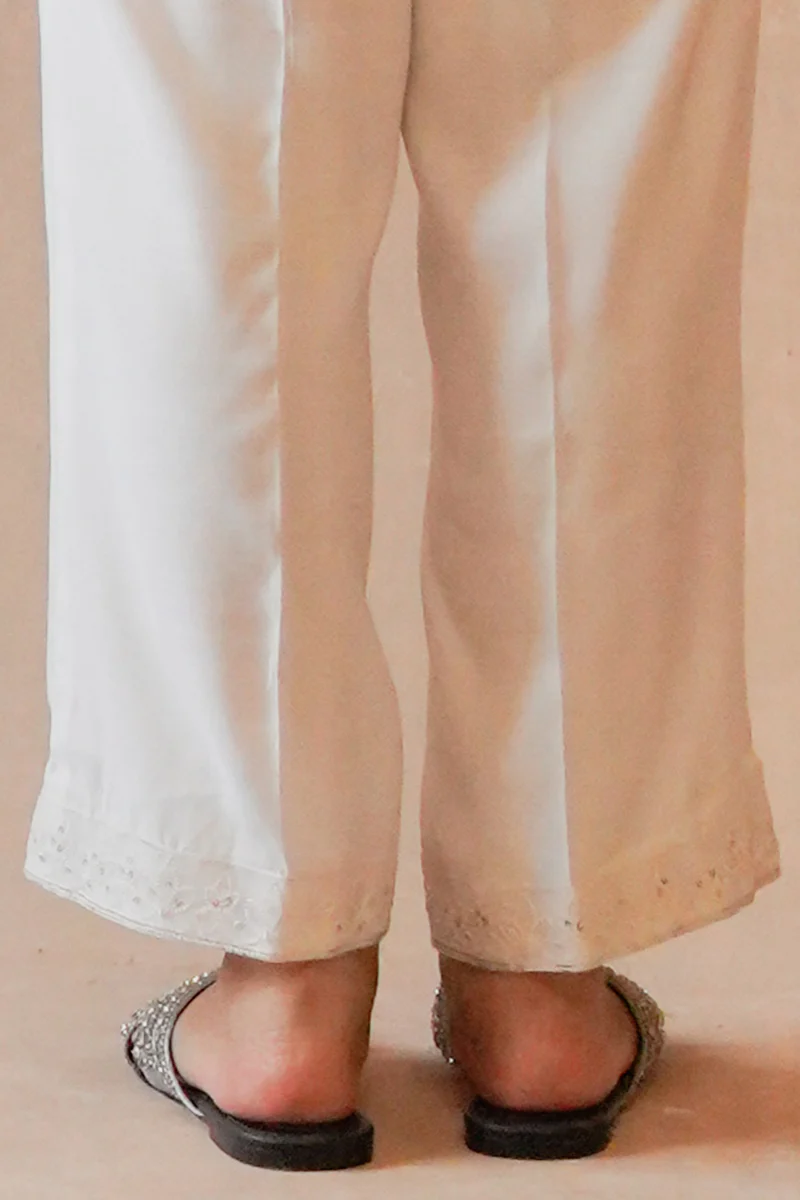 DUNE WHITE 1 EMBROIDERED PANTS - Image 3