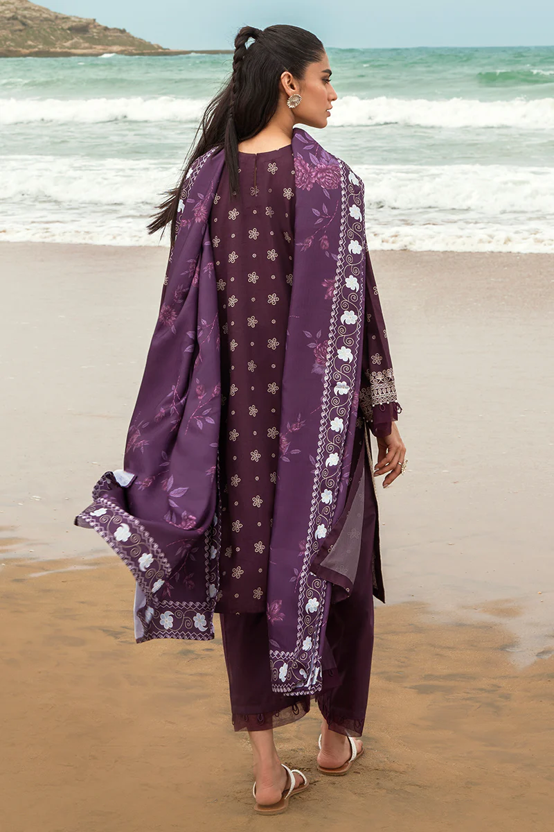 ENIGMATIC CHARM-3PC SATIN PRINTED SUIT - Image 3
