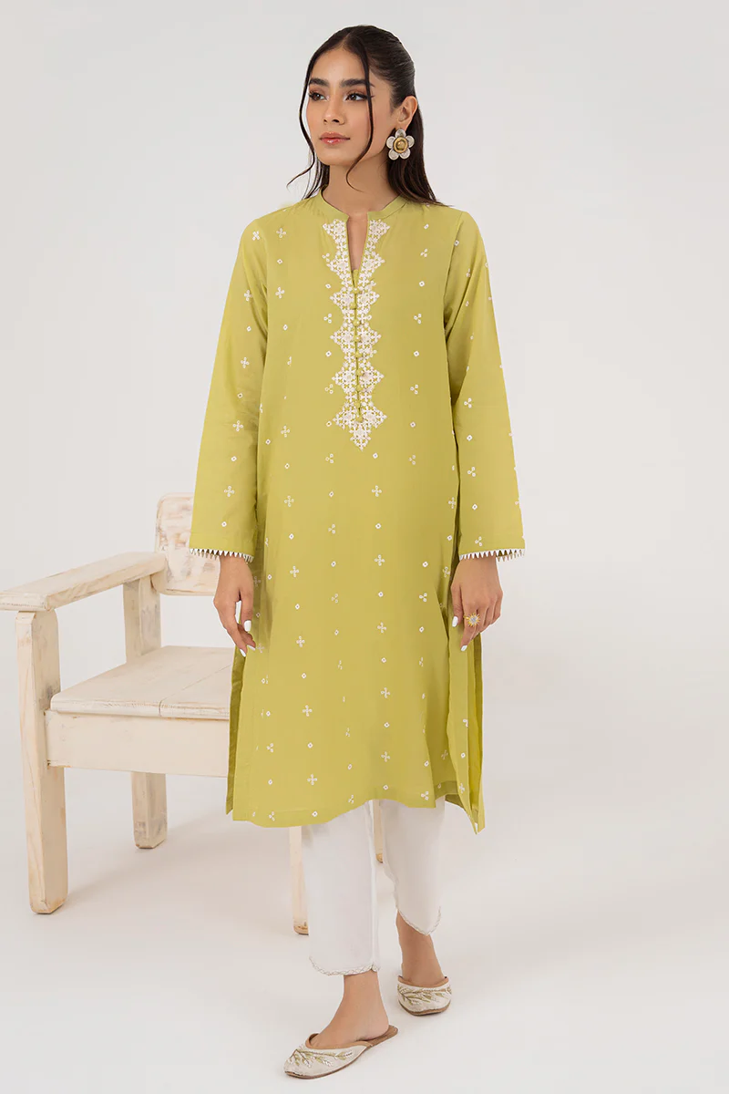 ETHNIC DEW LAWN EMBROIDERED SHIRT