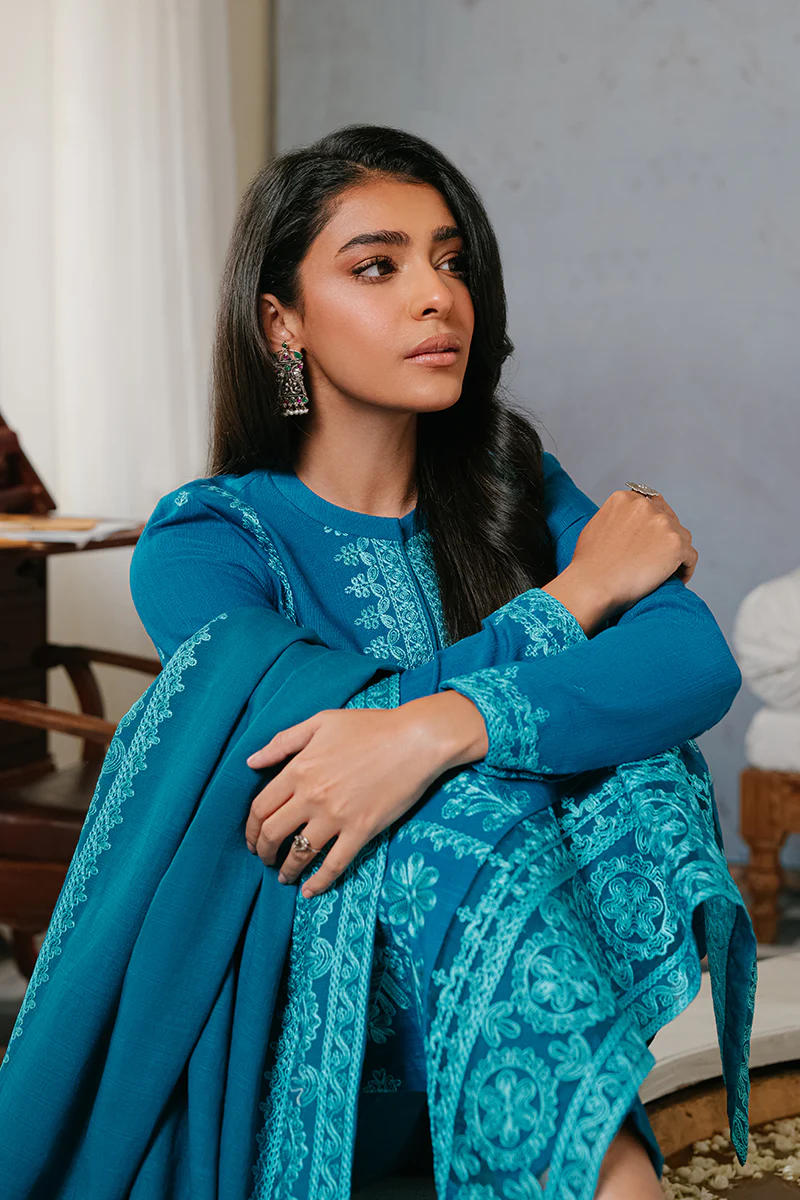 ETHNIC GROOVE-3PC KHADDAR EMBROIDERED SUIT - Image 7