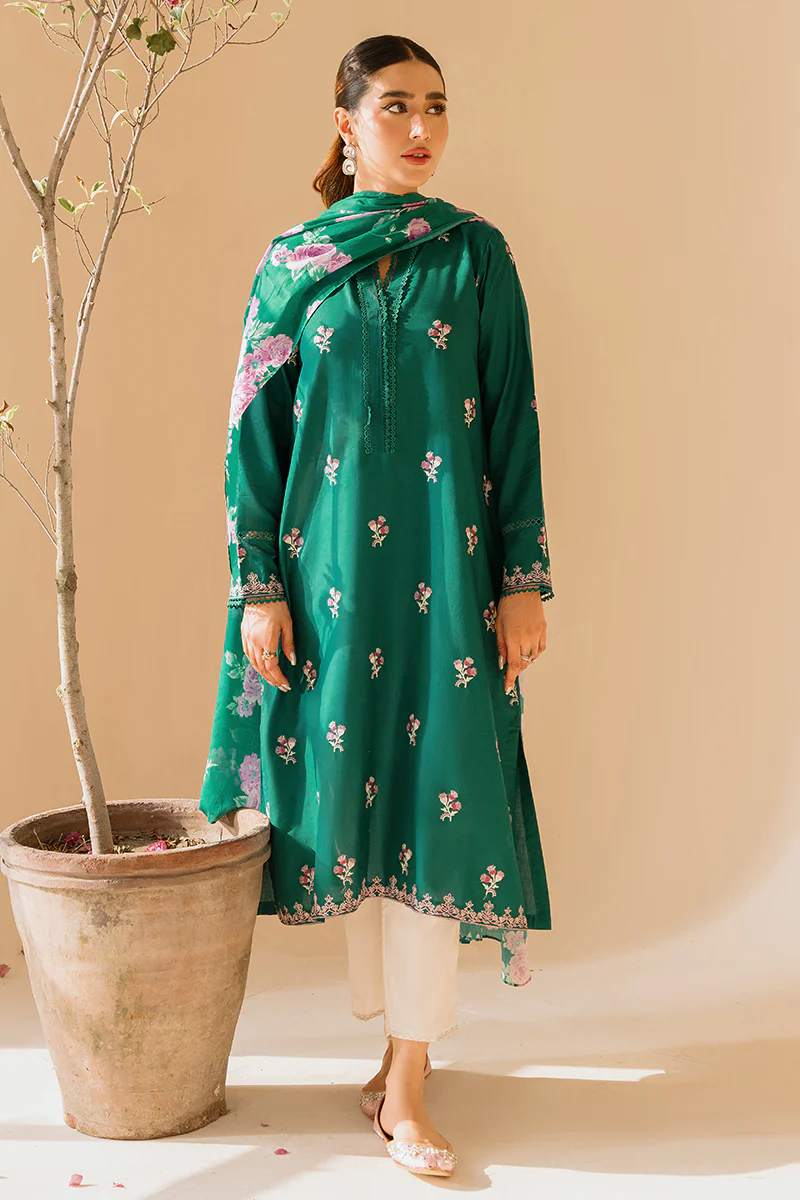 EVER GLADE-2 PIECE CAMBRIC EMBROIDERED SUIT - Image 2