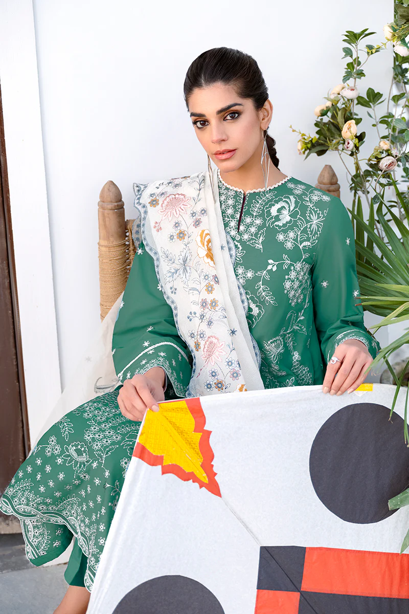 FLORAL BLISS-3PC DIGITAL PRINTED LAWN SUIT - Image 3
