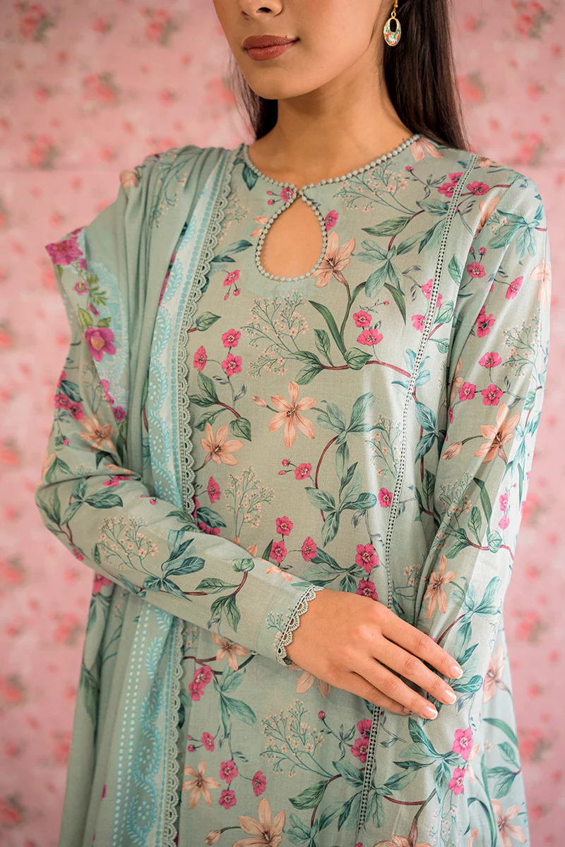 FLORAL HEAVEN-3PC PRINTED LAWN SUIT - Image 5
