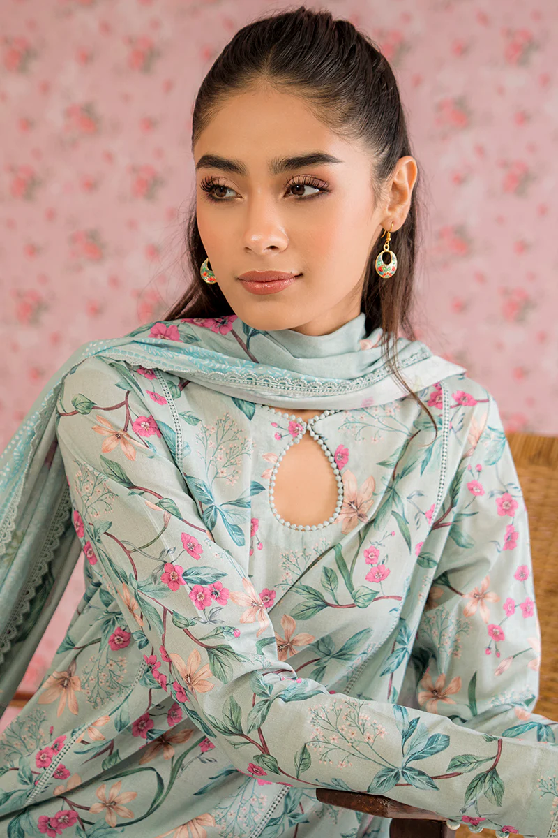 FLORAL HEAVEN-3PC PRINTED LAWN SUIT - Image 8