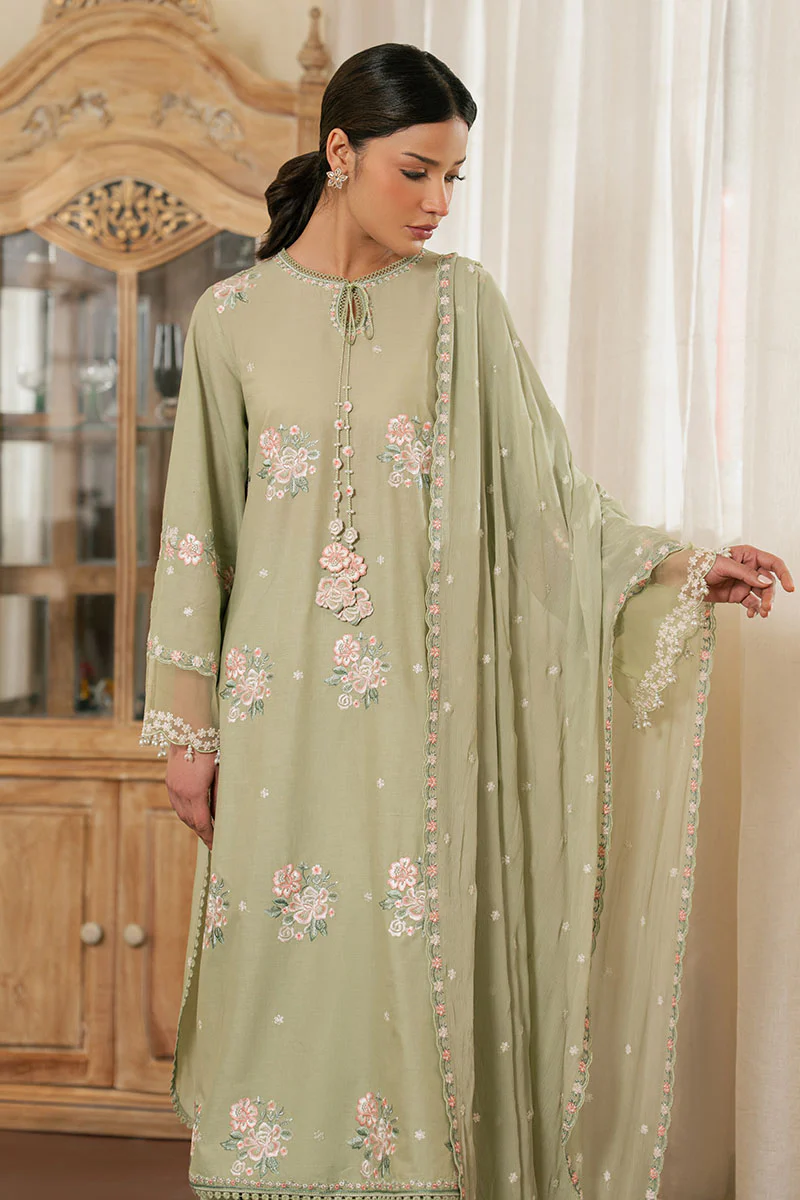 FLORAL HUSH- 3PC EMBROIDERED LAWN SUIT - Image 4