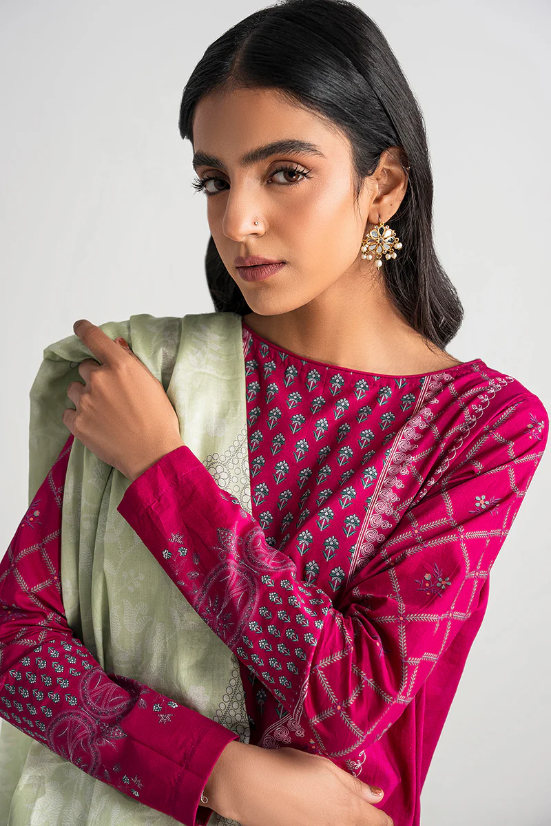 FLORAL SPRUCE-3PC PRINTED LAWN SUIT - Image 4