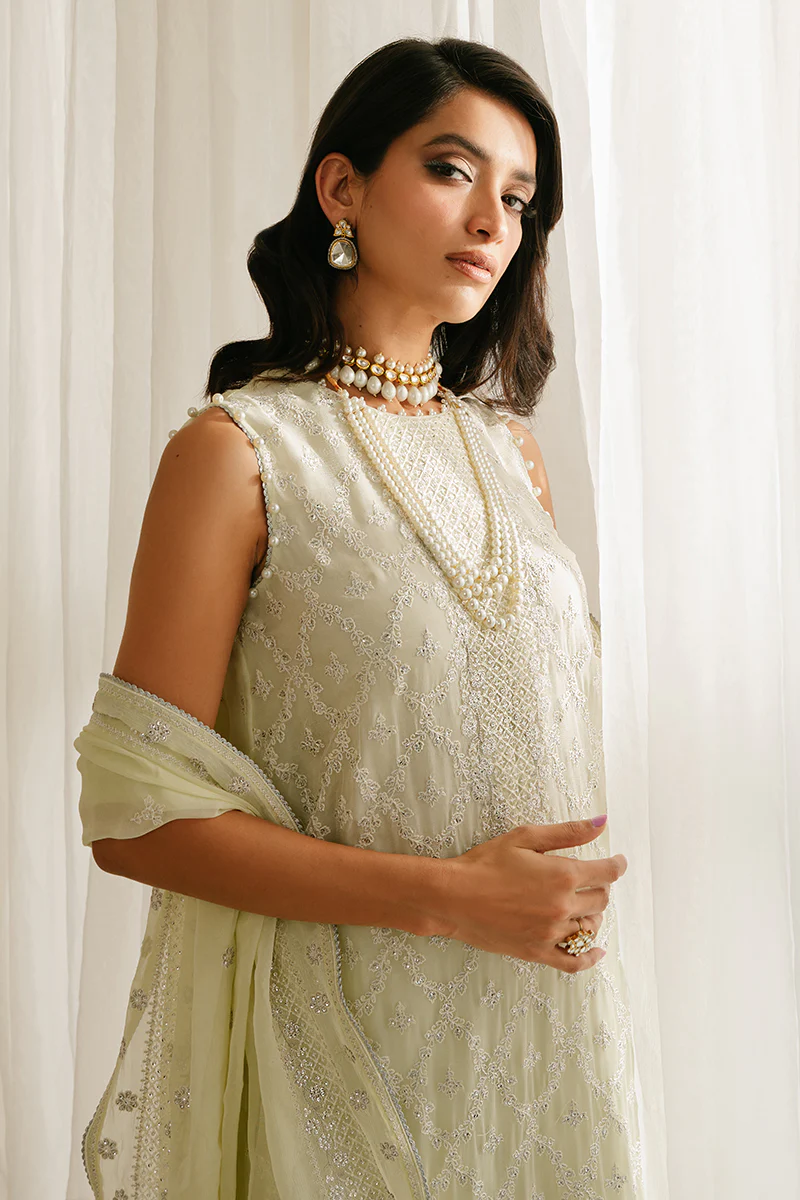 FOGGY DEWKIST-4PC CHIFFON EMBROIDERED SUIT - Image 5