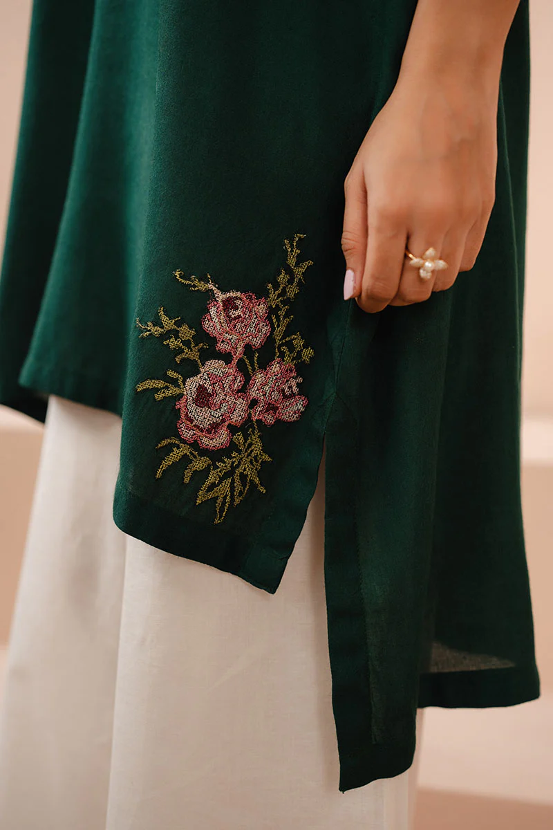 FOREST FERN DYED LINEN SHIRT - Image 2