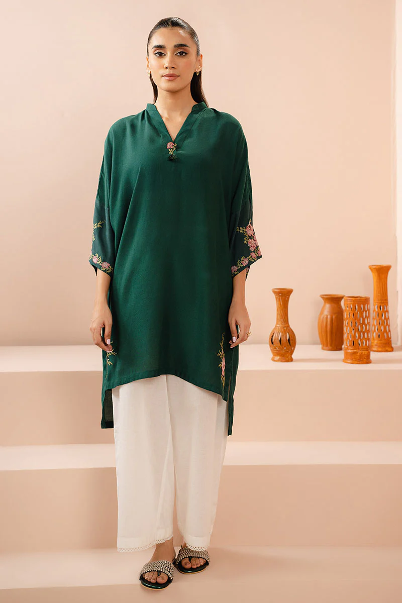 FOREST FERN DYED LINEN SHIRT - Image 3