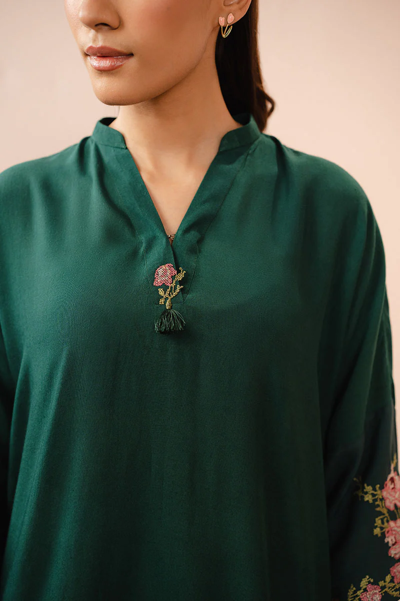 FOREST FERN DYED LINEN SHIRT - Image 7