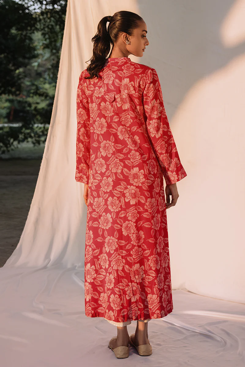 FUCHSIA GLINT- 1 PIECE LINEN PRINTED SHIRT - Image 4