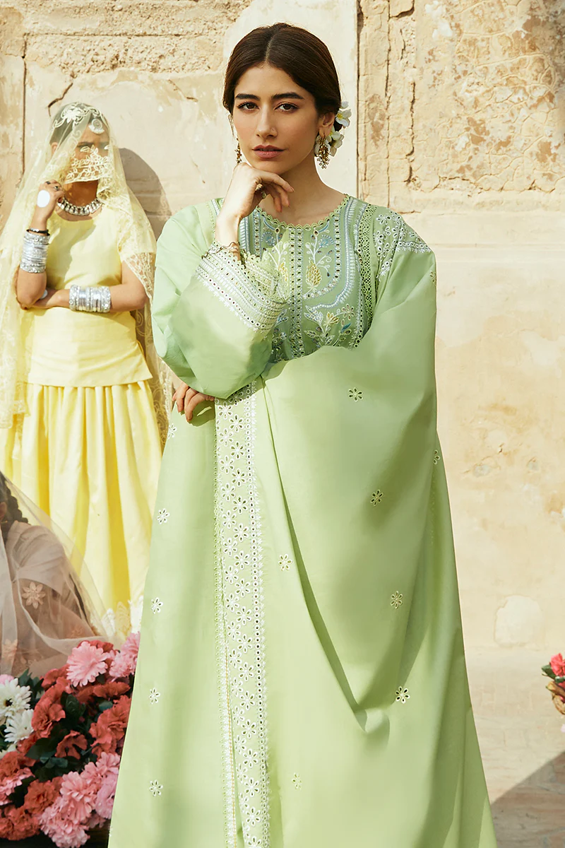 GARDEN GRACE STITCH 3PC: LAWN EMBROIDERED  SUIT - Image 5