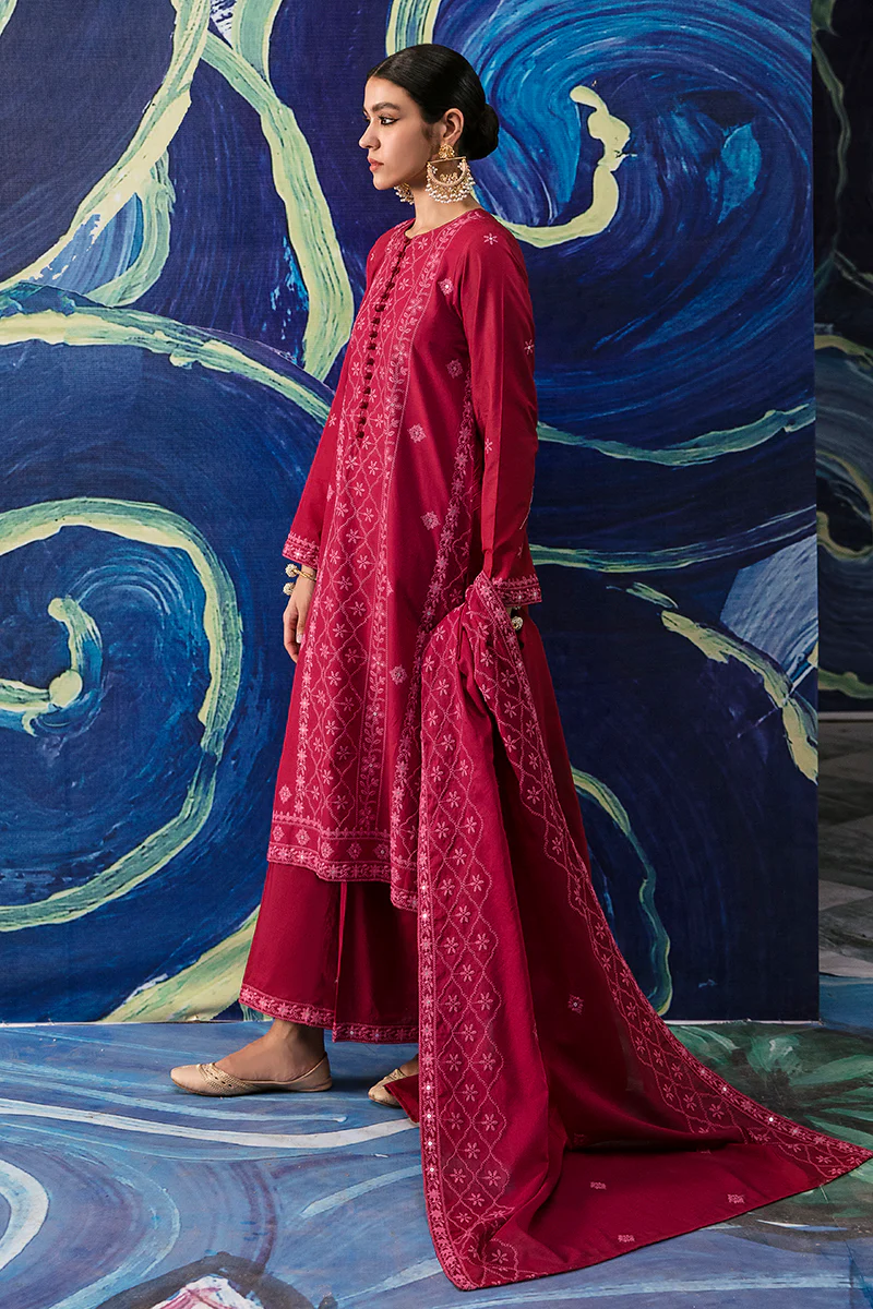 GARNET GLARE-3PC EMBROIDERED LAWN SUIT - Image 2