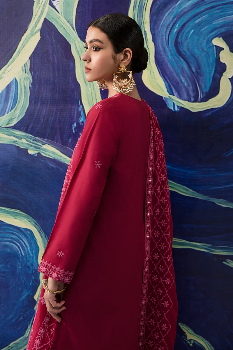 GARNET GLARE-3PC EMBROIDERED LAWN SUIT - Image 3