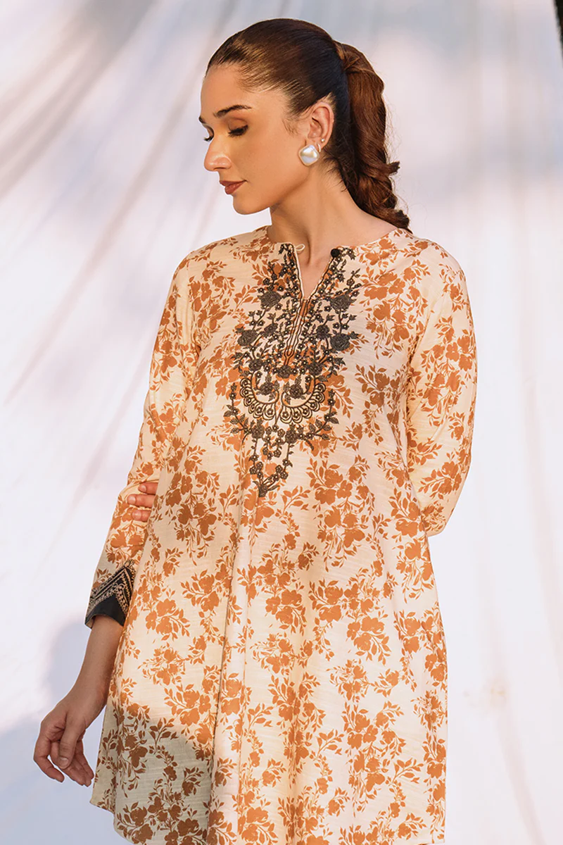 GLEAM AURA-1 PIECE KHADDAR PRINTED SHIRT - Image 2