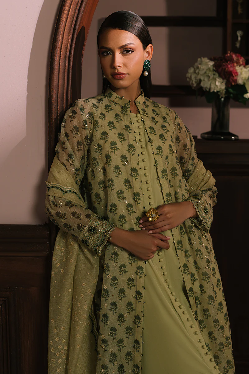 GLEAMING GOLD-4PC NET EMBROIDERED SUIT - Image 5