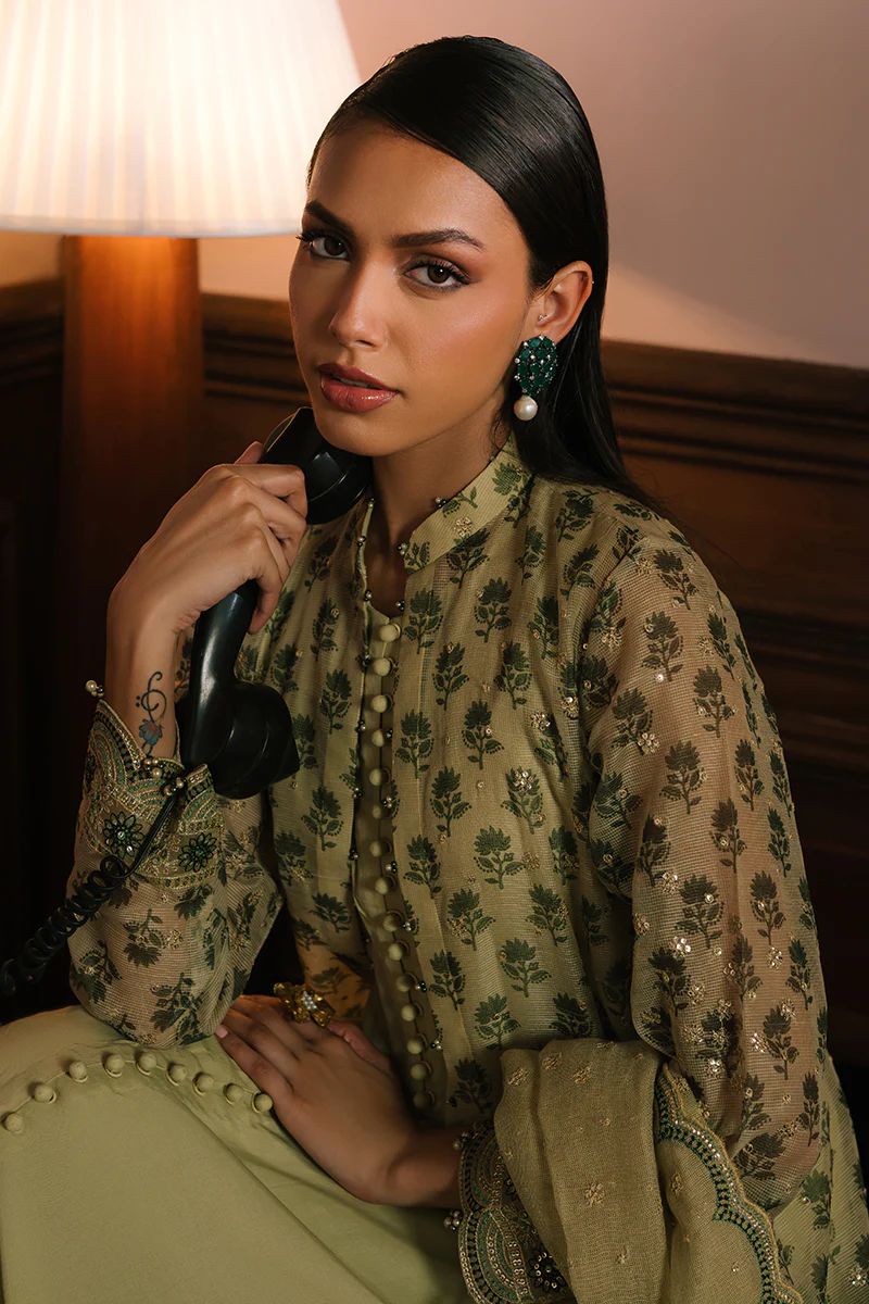 GLEAMING GOLD-4PC NET EMBROIDERED SUIT - Image 6